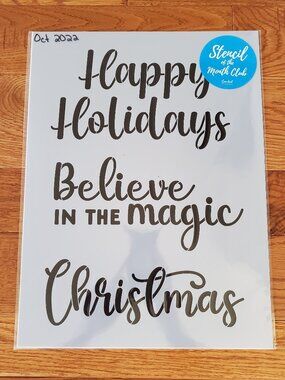 October 2022 Stencil of the Month Stencil Set w/ Add-On | Christmas | BRAND NEW